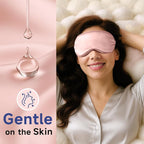 Umisleep Sleep Mask in Certified Mulberry Silk, 22 Momme 6A Soft Eye Masks for Sleep, Adjustable Sleep Masks for Women Men, Light Blocking Sleeping Mask, Silk Eye Mask for Sleeping, Blindfold, Pink