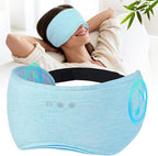 Sleep Headphones with Bluetooth 5.4 Sleep Mask, Bamboo Cotton Music Wireless Bluetooth Eye Mask for Sleeping, Earphones HD Speaker Microphone for Travel, Gifts for Men Women(Blue)