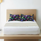 Satin Pillowcase for Hair and Skin, Watercolor Mushrooms Silk Pillowcase Soft and Cozy Body Pillow Covers, Standard Size Satin Pillow Cases with Envelope Closure(20x26 Inch), 1PC