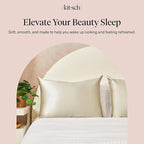 Kitsch Satin Pillowcase with Zipper for Hair & Skin - Softer Than Silk Pillow Cases, Smooth Cooling Satin Pillow Case, Wrinkle-Free, Machine Washable - Pillow Cases Standard Size (19x26) - Sage