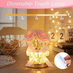 VIHOSE Rose Flower Lamp Mother Gift Crystal Table Lamp for Bedroom 3 Color Dimming Pink Night Light Birthday Gifts for Women Mom Girlfriend Wife
