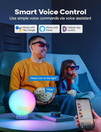 Dekala Smart Sunrise Alarm Clock with Wireless Charging for iPhone 14 13 12 Apple Watch AirPods Samsung, White Noise Sleep Sounds Machine, Nursery Night Light for Heavy Sleeper Kid