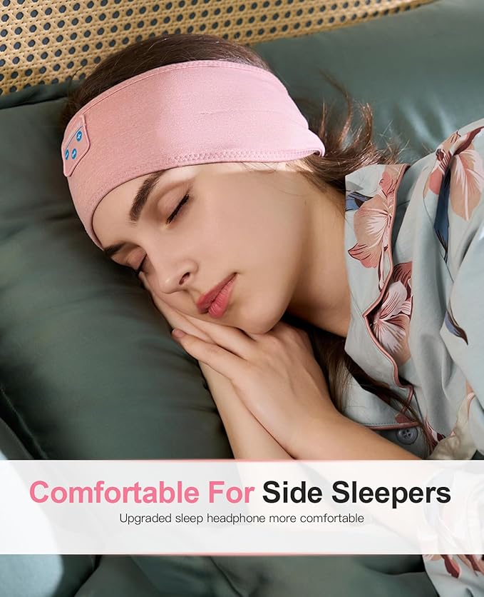 Perytong 2-Pack Sleeping Headphones Bluetooth Headband, Upgraded Headband Headphones with Ultra-Thin Speakers, Wireless Headphone for Side Sleepers, Running, Insomniac, Travel, Meditation