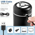 Portable Mini Humidifier, 300ml USB Cool Mist Small Humidifier with Colorful Lights. Perfect for Bedroom, Office, Plants, travel & Car (Black)