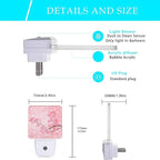 Cherry Blossoms Night Light,Spring Flower Night Lights Plug into Wall with Dusk to Dawn Light Sensors 0.5W Dim Night-Lights for Bedroom
