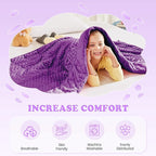 HOSUKKO Weighted Blanket - 2 lbs Purple Thciken Heavy Blanket - Small Size Breathable Blanket(20 * 30 inches, 2 lbs)