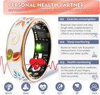 Smart Ring Health Tracker for Women Men, Sleep Tracker with Heart Rate,SpO₂,Blood Pressure, Fitness Ring for Activity Monitoring, No Subscription, Step Tracker Ring for ios&Android (Enamel color, #9)