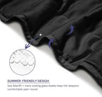 YnM 15lbs Weighted Blanket for Adults, Cotton Heavy Bed Throw Blanket with Cooling Glass Beads for All Season Use, Ideal for One Person of 140lbs (60x80 Inches, Queen Bed, Black)