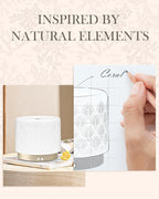 Essential Oil Diffuser -280ml Ceramic Diffuser for Large Room&Commercial Use, 2.4MHz Cool Mist Humidifier & Independent Decorative Light & Aromatherapy Diffuser, Pulse&Continuous Mist, Timer, Auto-Off