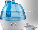 AquaOasis® Cool Mist Humidifier (2.2L Water Tank) Quiet Ultrasonic Humidifiers for Bedroom & Large room - Adjustable -360 Rotation Nozzle, Auto-Shut Off, Humidifiers for Babies Nursery & Whole House