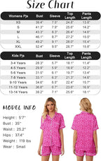 Girls & Womens Satin Pajamas Set, Silk Button-Down Sleepwear 2 Piece Nightwear, 3 Years - Women XXL