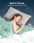 Cottonblue Weighted Blanket for Adults 20 lbs Queen Size 60x80 inches, Cozy Flannel Sherpa Weighted Throw Blankets Comfortable for Calming and Relax, Shaggy Fleece Bed Sofa Heavy Blankets, Dusty Green