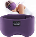Sleep Mask with Bluetooth Headphones, Blackout Sleep Headphones for Side Sleepers, Ultra-Thin Bluetooth 5.4 Stereo Speaker Eye Mask for Travel, Meditation, Cool Gadgets (Purple)