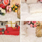 Kate Ultra-Soft Fluffy Faux Fur Rug Photography Mat for Product Photography, Flat Lay Background, Baby & Pet Photo Shoot Prop, Plush Shag Carpet for Bedroom, Living Room, Nursery - White,5x8ft
