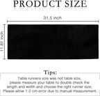 duduta Black Faux Fur Dresser Runner, Soft Fluffy Coffee Table Runner Nightstand Cover Winter Holiday Decor 11.8 in x 31.5 in