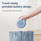 Buffbee Pro 2nd Gen – Upgraded to Rechargeable Battery | 3-in-1 Portable White Noise Sound Machine, Alarm Clock & Bluetooth Speaker for Sleep, Travel & Bedroom (Cloud Blue)