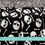 Elegant Comfort Throw Blanket, Reversible Sherpa Flannel, Ultra-Soft, Fuzzy, Cozy and Plush- All Season Lightweight Decorative Throw, 50 x 60 inches, Skulls and Bones Sherpa Throw