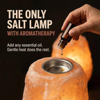 Himalayan Salt Lamp with Aromatherapy Tray & Dimmer Switch - Salt Rock Lamp for Bedroom, Relaxation & Sleep | Calming Meditation Spa Lamp | Himalayan Salt Diffuser | Warm Glow Night Light | Gift Ready