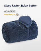 Mr. Sandman Weighted Blanket for Adults, Minky Heavy Blanket for Woman,Man Sleeping/Calm, Soft and Cozy Weighted Throw Blankets, Machine Washable, 80 x 87in, 25 lbs, Navy Blue