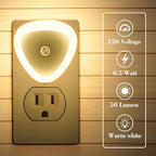 KINUR LED Night Light Plug into Wall,2700K Warmwhite,Nightlight Dusk to Dawn Sensor Automatic On and Off,Night Lamp,0.5W Led Night Light for Kids, Nursery, Bedroom, Hallway, Stair, Kitchen,6 Pack