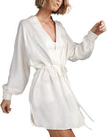 Lunya Washable Silk Robes for Women – Lightweight Short Robes with Pockets, Removable Belt & Interior Tie – Multiple Colors