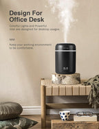 LtYioe Humidifier Portable Mini Humidifiers for Bedroom, Personal Desktop Cool Mist Air Humidifier with Colorful Night Light, 2 Mist Modes & Auto Shut-Off, Super Quiet for Car Office Home (Black)