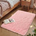 Macgace Small Throw Rugs for Bedroom, 2x3 Light Pink Mini Non-Slip Area Rug, Super Soft Plush Fluffy Carpet Modern Home Decor Aesthetic for Entryway Entrance Nursery Girls Room Dorm Office
