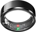 Smart Ring for Men, Fitness & Activity Tracker with Blood Pressure/Heart Rate Monitor, Sleep Tracker, Step Counter, IP68 Waterproof Ring for iOS & Android, Fast Charge, No Subscription (Black,Size9）