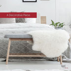 Walk on Me White Faux Fur Sheepskin Rug - Ultra Soft, Super Thick, Fluffy, Washable 2x3 Feet Pelt for Living Room, Bedroom, Office - Acrylic, Latex Backing, Non-Slip