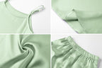 Umeyda Girls & Womens Pajamas Set Sleeveless Camisole Tank Top and Shorts 2 Piece Sleepwear Summer Outfits