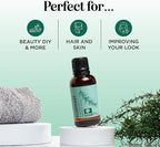 Pure Rosemary Oil for Hair Skin and Nails - 100% Pure Undiluted Rosemary Essential Oil with Dropper for Topical Uses Aromatherapy Diffusing and Home and Beauty DIYs - Vegan and Cruelty Free (1 Fl Oz)