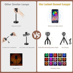 Sunset Lamp Projection with Remote Control - Endless Colors Sunset Projector Lights LED APP Floor Lamp - Multiple Colors Night Light for Christmas Gifts, Home, Photography, Party, Bedroom