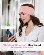 Perytong 2-Pack Sleeping Headphones Bluetooth Headband, Upgraded Headband Headphones with Ultra-Thin Speakers, Wireless Headphone for Side Sleepers, Running, Insomniac, Travel, Meditation