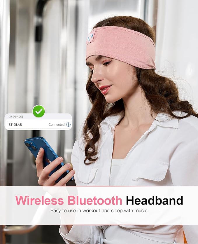 Perytong 2-Pack Sleeping Headphones Bluetooth Headband, Upgraded Headband Headphones with Ultra-Thin Speakers, Wireless Headphone for Side Sleepers, Running, Insomniac, Travel, Meditation