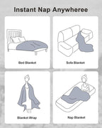 Weighted Blanket 15lbs for Adults, Ultra-Soft Sherpa Fleece Reversible Weighted Throw Blanket for Relaxation & Cozy Evenings, Sleep in A Hug, Evenly Distributed, W48 x L72, Grey
