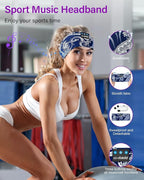 LC-dolida Sleep Headphones Bluetooth Headband Sleeping Wireless Headband Headphones with Thin HD Stereo Speakers Perfect for Side Sleepers, Sport, Yoga, Travel