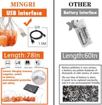 Himalayan Salt String Light with Rock,USB Fairy Lights Night Pink Salt Lamp ,Natural Hand Carved Himalayan Small String Lamp for Office,Baby,Child,LED Nightlight for Bedroom,Bedside,Desk,Computer