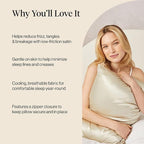 Kitsch Satin Pillowcase with Zipper for Hair & Skin - Softer Than Silk Pillow Cases, Smooth Cooling Satin Pillow Case, Wrinkle-Free, Machine Washable - Pillow Cases Standard Size (19x26) - Sage