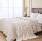 Cream White Chunky Knit Throw Blanket 60"x80" - Soft Cozy Thick Knitted Blanket for Couch Sofa Bed, Cute Christmas Decorative Throw for Living Room