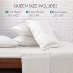 MR&HM Satin Bed Sheets, Queen Size Sheets Set, 6 Pcs Silky Bedding Set with 15 Inches Deep Pocket for Mattress (Queen, Ivory)