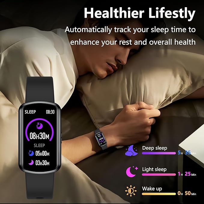 Health Fitness Tracker, Smart Watch with 24/7 Heart Rate, Activity Tracker with Blood Pressure and Blood Oxy-gen Monitor, 120 Sport Mode Waterproof Sleep Tracker for Women Men
