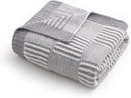 Amélie Home Knit Throw Blanket, Soft Chenille Cozy Breathable Pineapple Chunky Decorative Blanket for Couch, Bed & Sofa, French-Inspired Lightweight Warm Gift for Women, Gray, 50"x60"