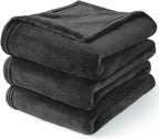 BEDELITE Fleece Blanket Charcoal Grey Throw Blankets for Couch & Bed, Luxury Plush Cozy Fuzzy 60x80 inches, Super Soft Warm Lightweight Throw for Travel Camping
