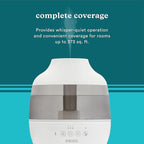 Homedics TotalComfort Humidifier – Large Air Humidifiers for Bedroom, Plants, Office – Cool Mist, Essential Oil Pads and Built-In Timer, 7-Color Night-Light, 2 Mist Settings, White