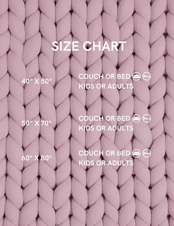YnM Chunky Throw Blanket, Medium-Weight, Hand Knitted, Skin Friendly, Ventilated and Breathable, Machine Washable, Home Décor Piece for Couch, Sofa and Bed (Fancy Pink, 60x80 Inch)