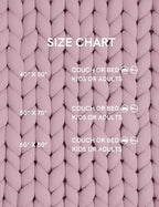 YnM Chunky Throw Blanket, Medium-Weight, Hand Knitted, Skin Friendly, Ventilated and Breathable, Machine Washable, Home Décor Piece for Couch, Sofa and Bed (Fancy Pink, 40x50 Inch)