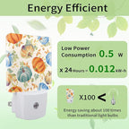 Thanksgiving Pumpkin Night Light, Thanksgiving Fall Night Light Plug into Wall with Dusk to Dawn Sensor, LED Lamp Energy Saving Lights for Men Women Boys Girls,Lamp for Bedroom Bathroom Hallway