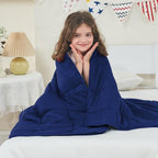 yescool Weighted Blanket (10 lbs, 41" x 60", Blue) Cooling Heavy Blanket for Sleeping Perfect for 90-110 lbs, Breathable Blanket with Premium Glass Bead, Machine Washable