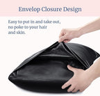 BEDELITE Satin Pillowcase for Hair and Skin, Super Soft and Cooling Similar to Silk Pillow Cases 2 Pack with Envelope Closure, Gift for Women Men(20"x26" Standard Size, Black)