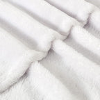 BEDELITE Fleece Blanket White Throw Blanket for Couch & Bed, Luxury Plush Cozy Fuzzy Blanket 50" x 60", Super Soft Warm Lightweight Throw Blanket for Travel Camping